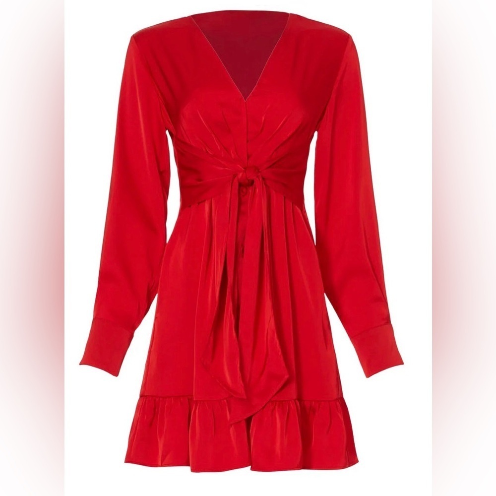 Marissa Webb Satin Tie Front Dress